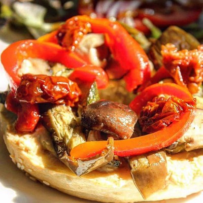 Hummus and Roasted Veggies