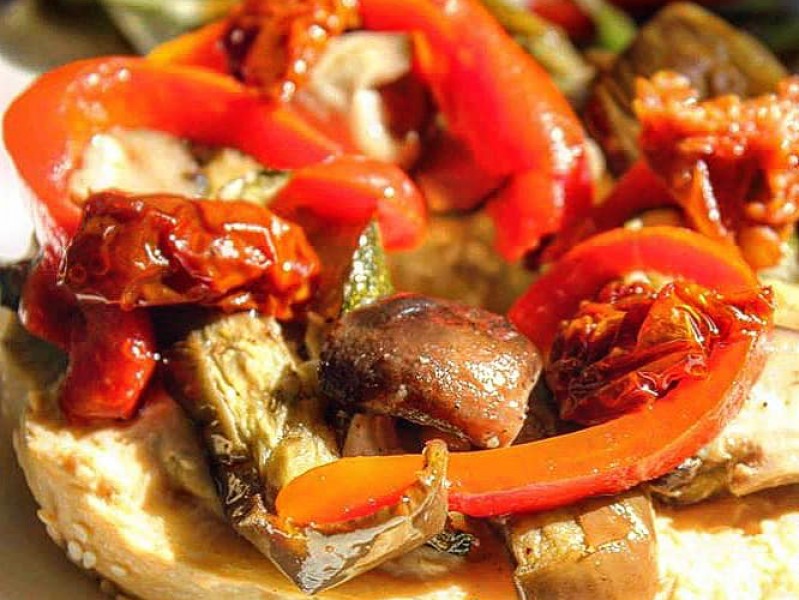 Hummus and Roasted Veggies